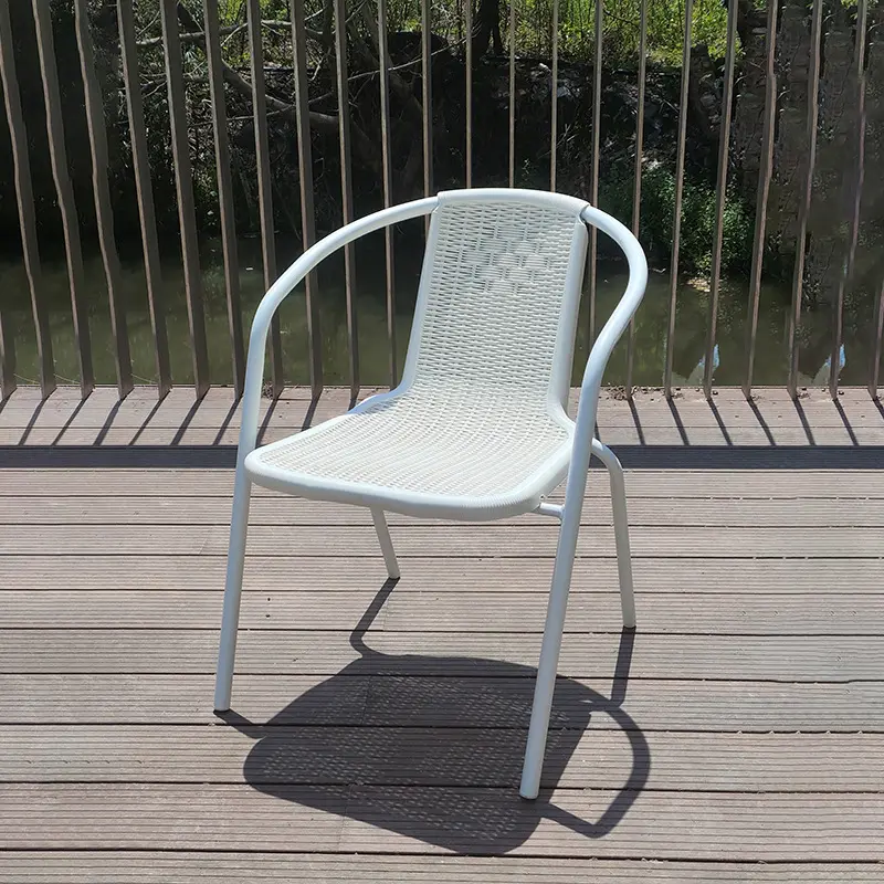 כסא ביסטרו איכותי לגינה ולמרפסת בצבע לבן דגם ניס - Image 6
