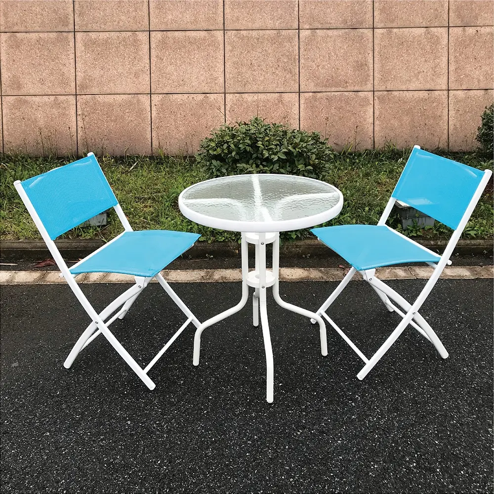 שולחן עגול למרפסת בצבע לבן קוטר 60 דגם רומא - Image 3